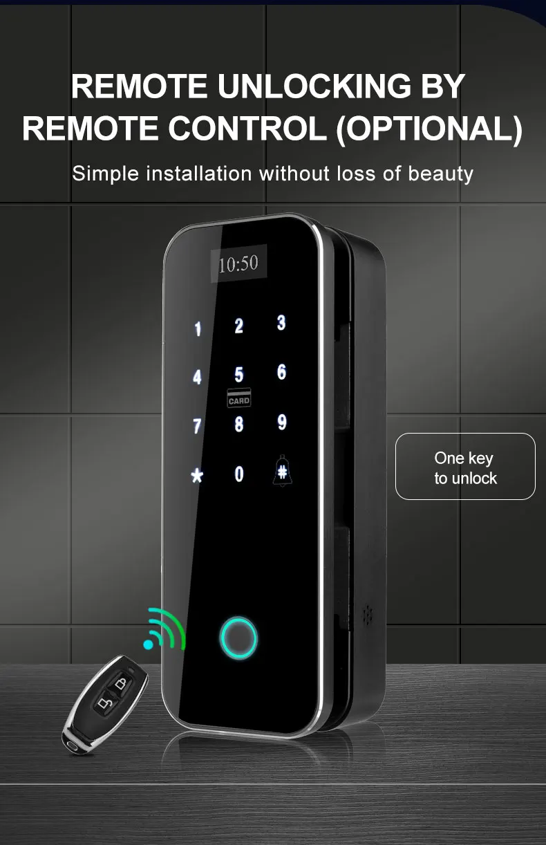 Double side door control high quality sliding glass door lock for office home