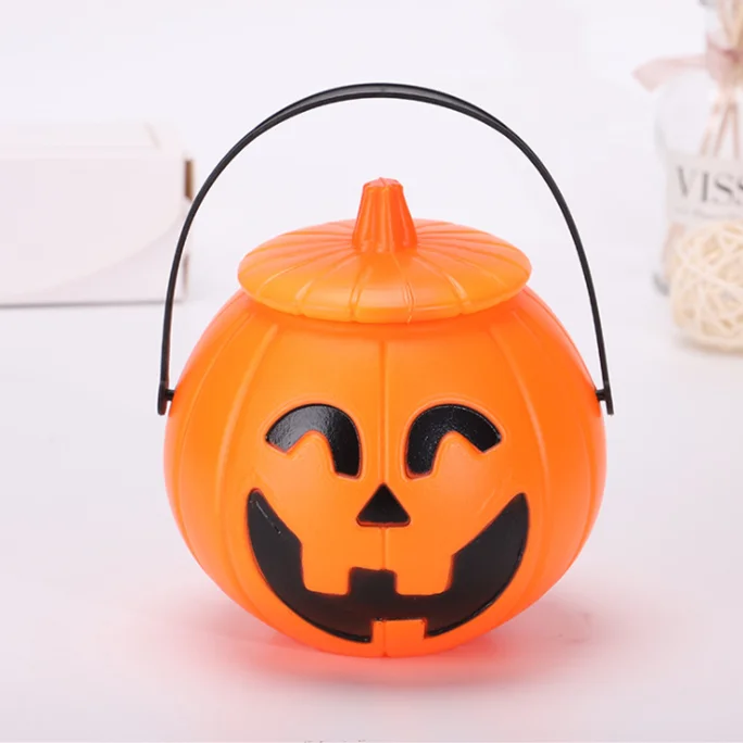 Halloween 2021 Light Up Halloween Buckets Portable Pumpkin Lantern 