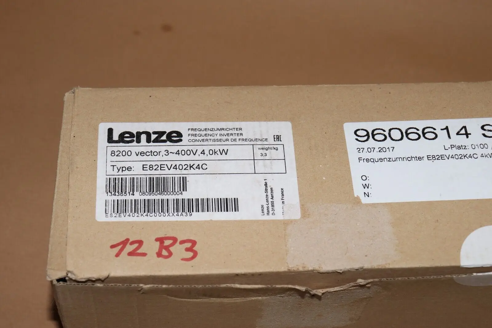 Lenze Inverter 8200 Vector Frequency Inverter E82ev402_2c 4 Kw Mint ...