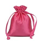 Wholesale Jewelry Gift Packaging Drawstring Small Satin Bag High Quality Silk bag Custom logo Industrial Surface Fabric Handle