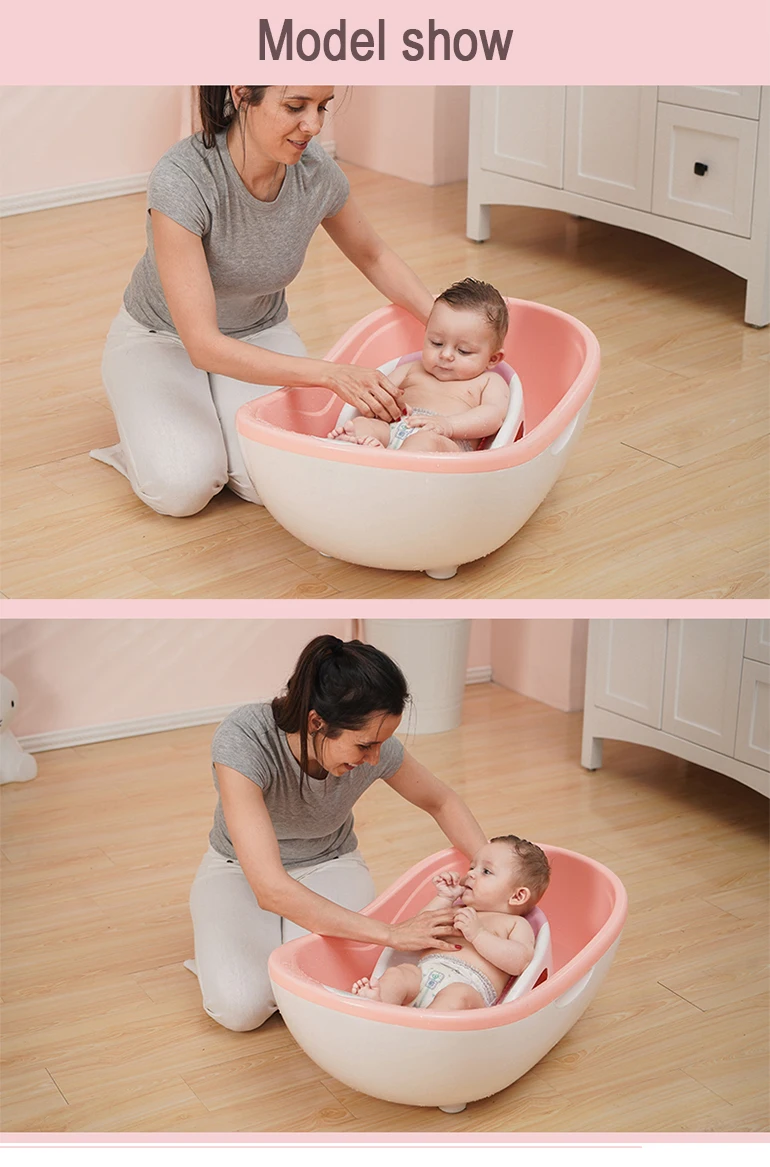 Safety shower chair breathable plastic newborn bathing soft touch baby bath rack