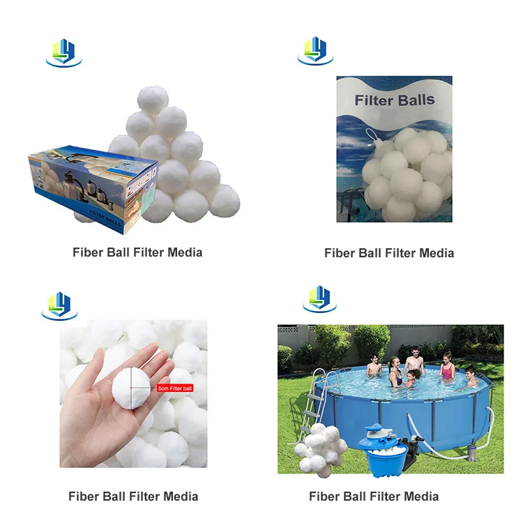 Cleaning 3 Micron Filtration Pool Fiber Ball Filter Media Filter Ball For Water Treatment