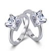 fashionable 8mm stainless steel wedding ring with diamond for woman