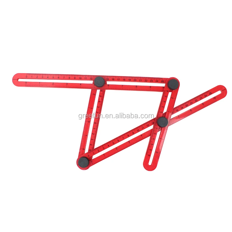 Metal Folding Ruler Angle Measurement Template Tools Aluminum Alloy