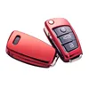 3 Button Soft TPU Car Key Cover For Audi A3 8P A4 A5 A6 A7 A8 Q7 Folding Type Key Cover Shell Car Key Cover