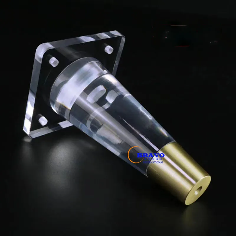 4 5 6 8 Inch Clear Acrylic Furniture Feet Sofa Table Chair Leg Square 