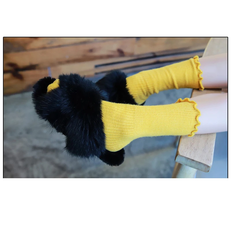 baby girl fur slides