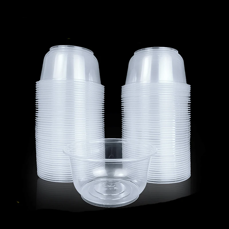 Wholesale Recycled Personalized Salad Bowl Hard Clear Plastic Dessert