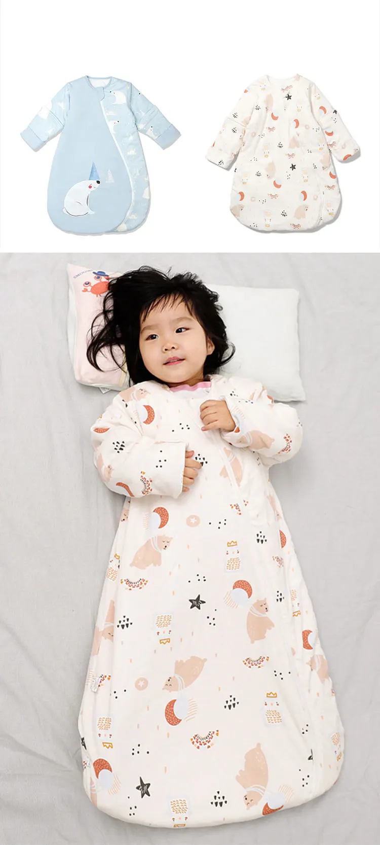 Jambear Kids Sleeping Bag Organic Cotton Baby Sleeping Bag General Oem