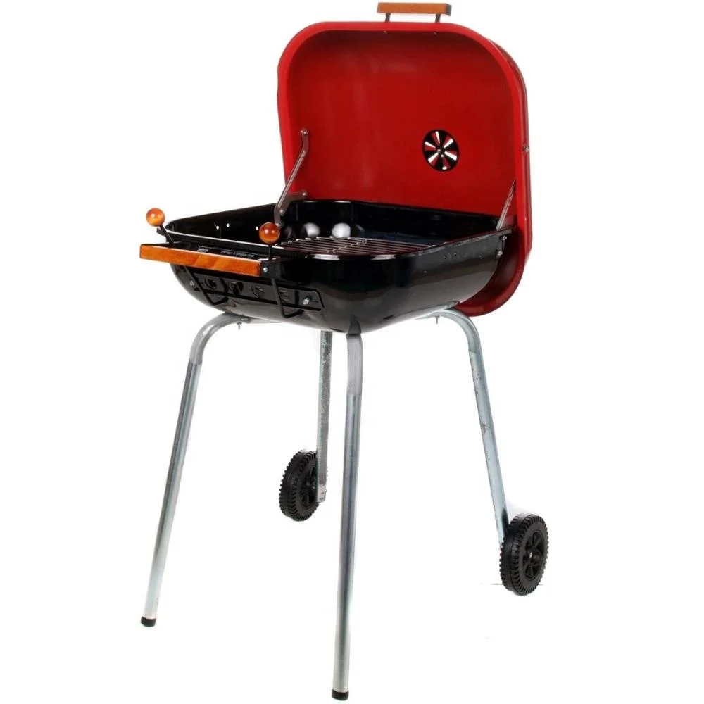Outdoor Tuin Vierkante Grill,Houtskool Barbecue Grill Met Outdoor Tuin Vierkante Grill,Houtskool Barbecue Grill Met