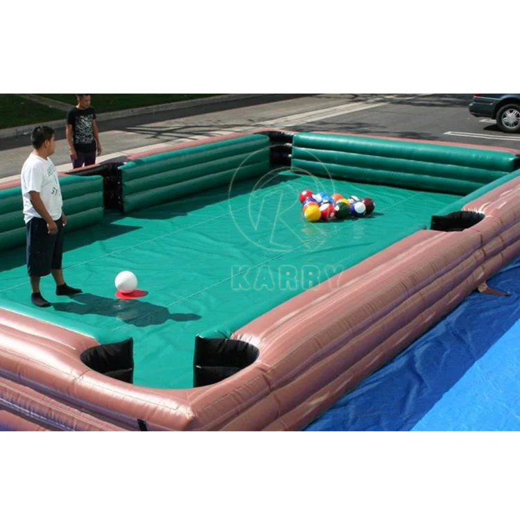 Pvc Material Inflatable Soccer Billiard Pool Table For Snooker Ball