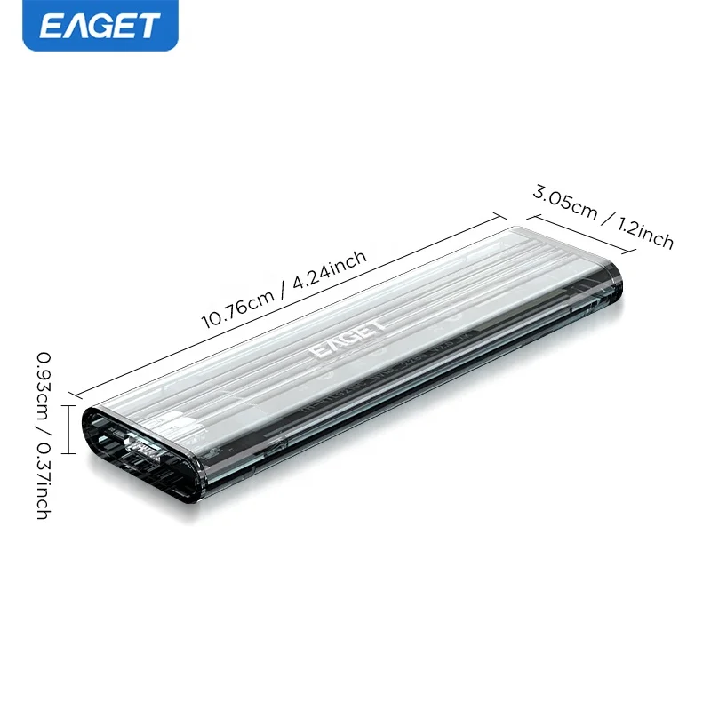 EAGET SE150D-1 SSD Enclosure - 10gbps Portable M.2 SATA NVME Case