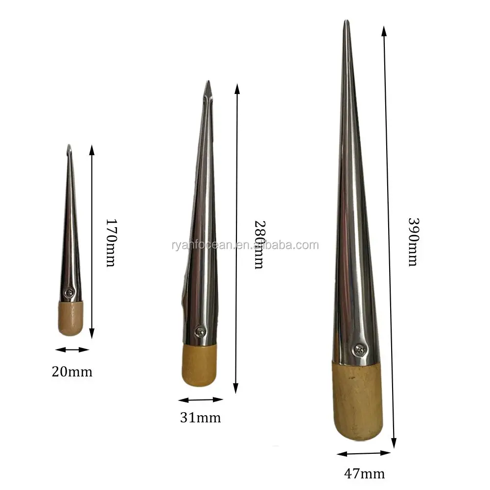 Marine Rope Splicing Spike Fid With The Plastic Handle Lacing Needles