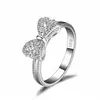S925 Silver Bow Network Custom Style Rings