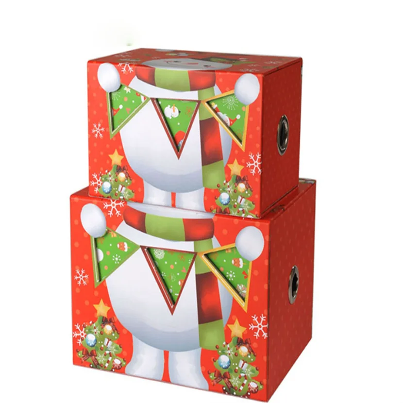 Commercio all'ingrosso su ordinazione di testa di Cervo di carta decorativa regalo Di Natale scatole di plastica con coperchio
