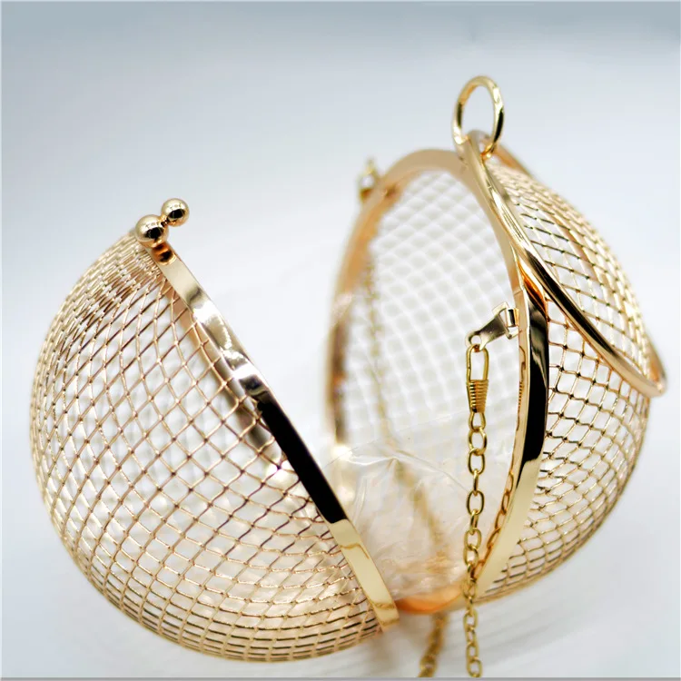 gold cage purse