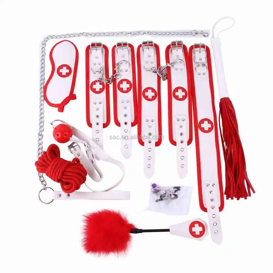 51001 New Nurse Roleplay Game Bdsm Restraint Kit Japanese Suit Adult Sm 10pcs Bondage Set Sex 