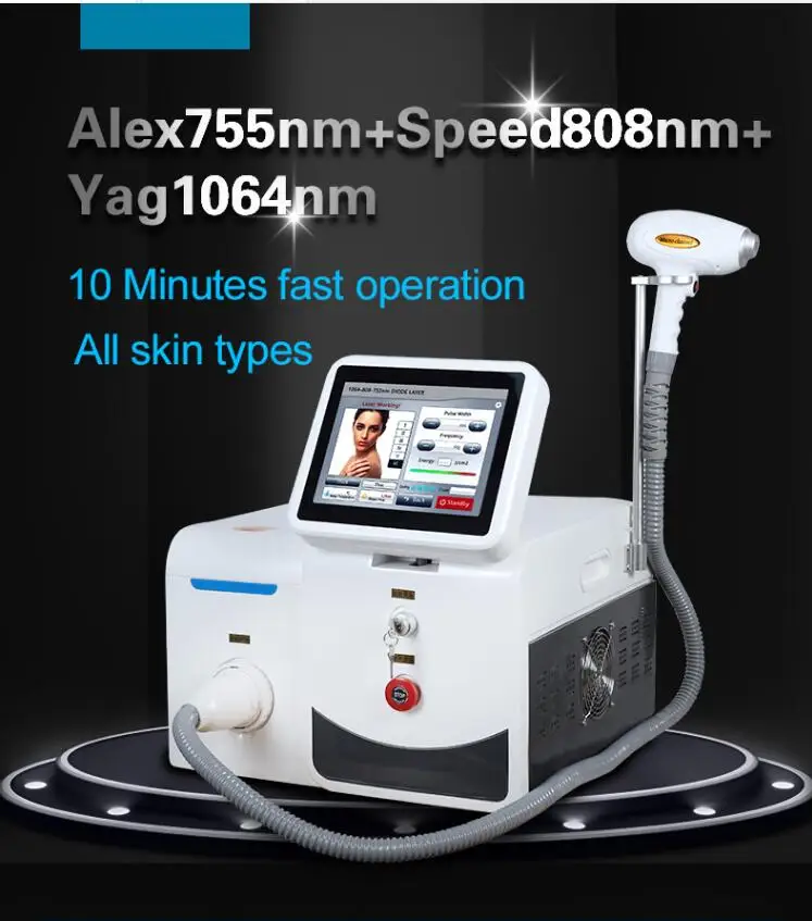 portable 808nm diode laser hair removal machine instrument facial laser hair removal permanent body hair permanent removal