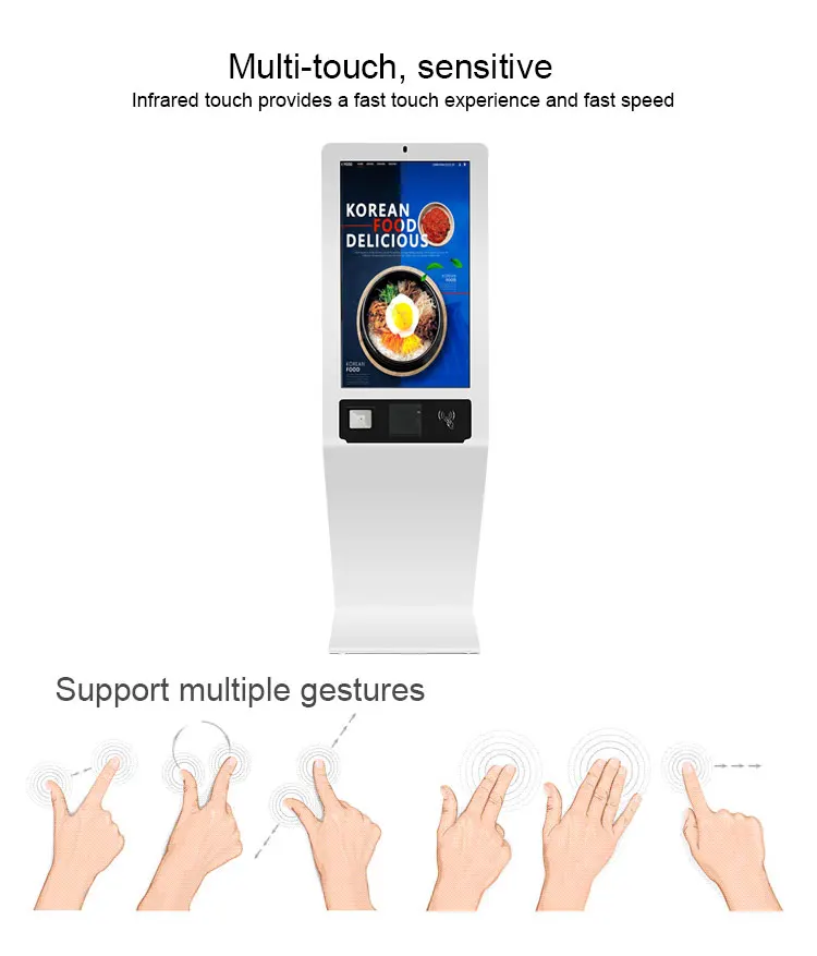 Automated Thermal Payment Self Service Machine Lcd Screen