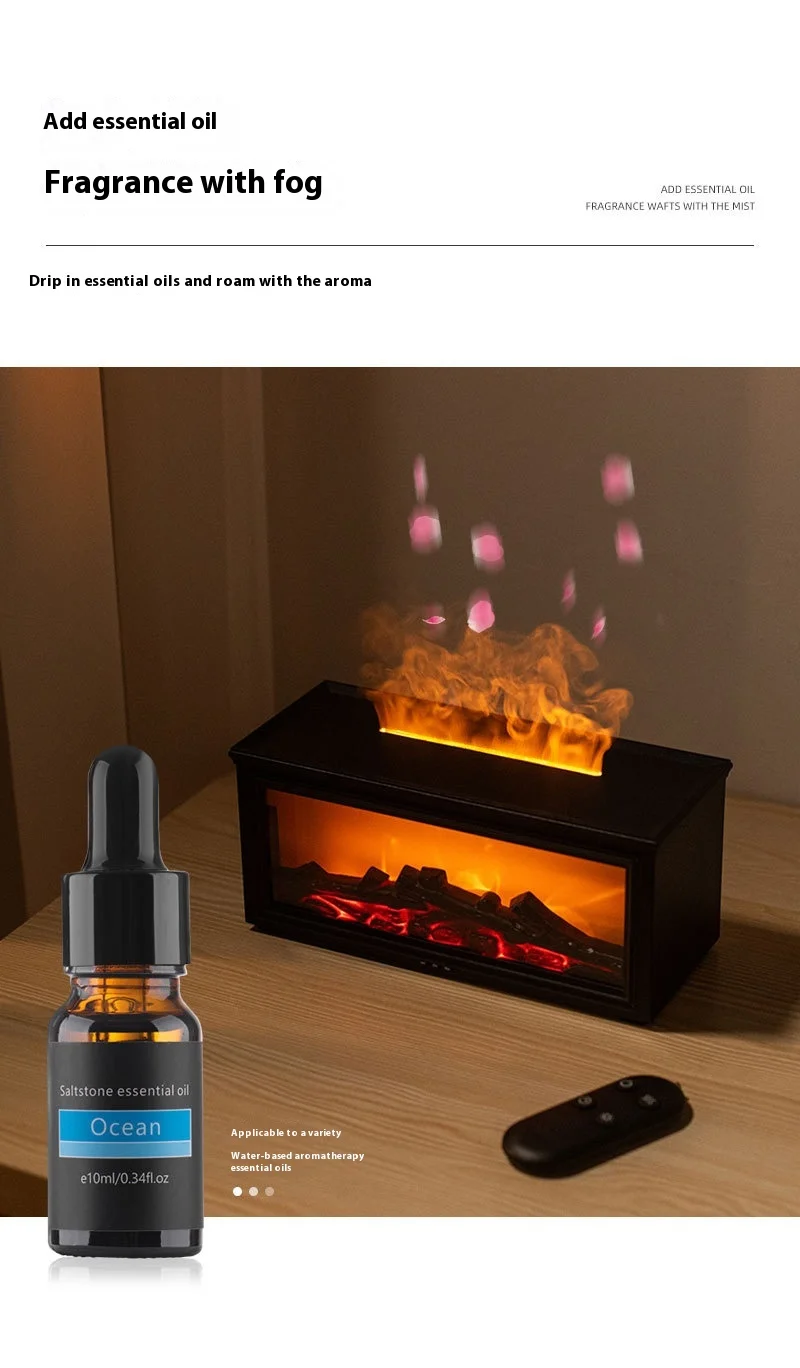 3D Starry Sky Flame Aromatherapy Machine Desktop Home Humidifier