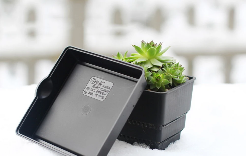 Black Plastic Plant Tray Wholesale Cheap Saucers Square Flower Pot Tray