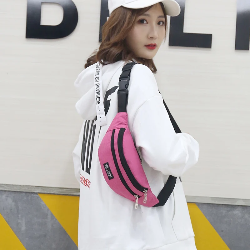 mini fashionable luxury  functional  waterproof oxford fabric woman lightweight large capacity mini waist belt bag