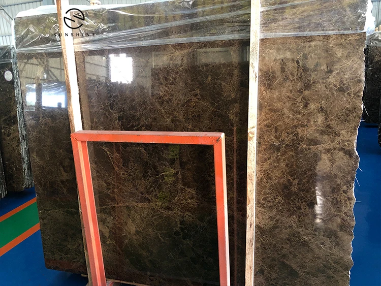 Good Price Big Size Polished Dark Emperador Coffee Marble Slab Price