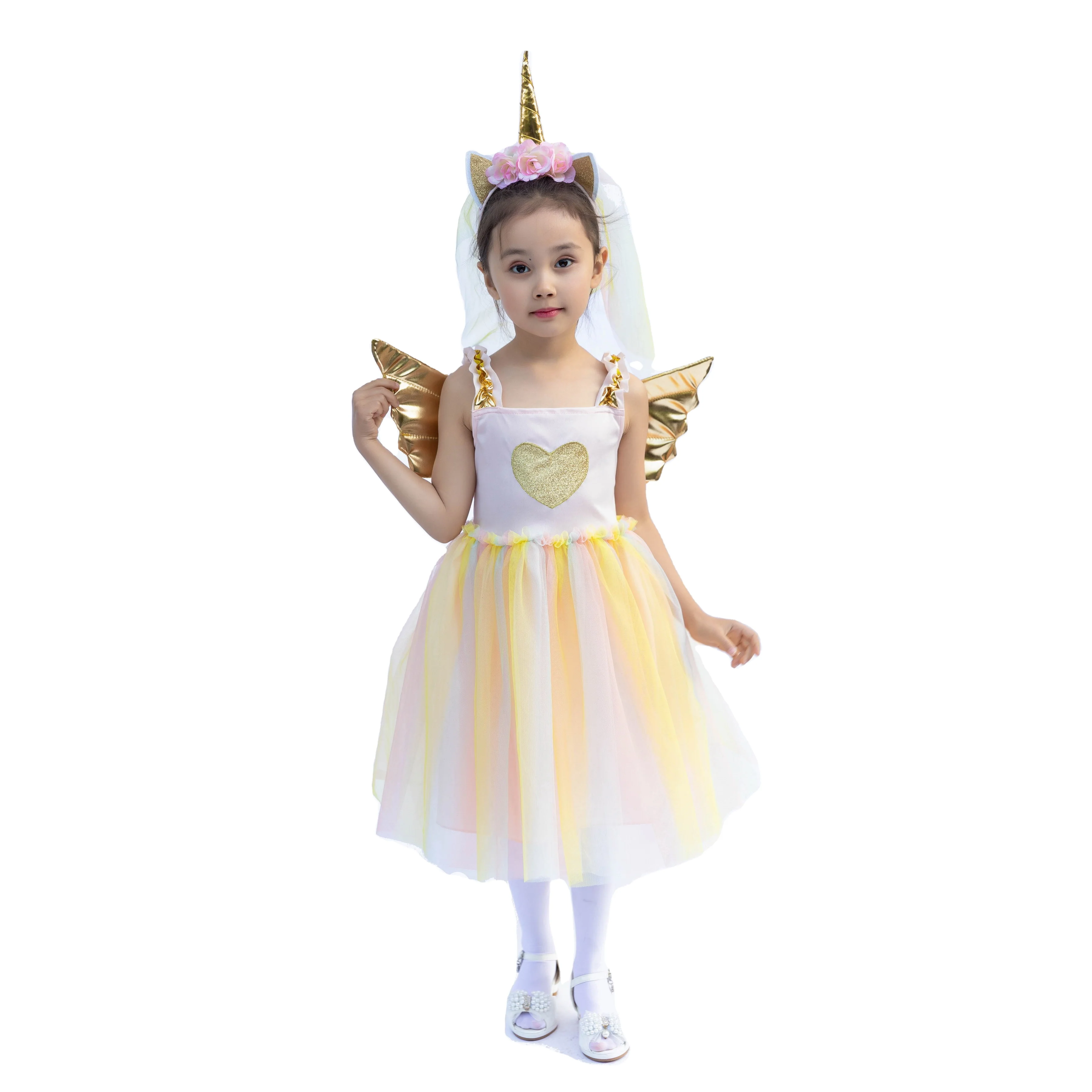 
Factory direct selling fantasy movie kids princess costumes birthday party dress 