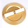 33cm Popular selling disposable gold plastic plate for hotel party wedding decoration