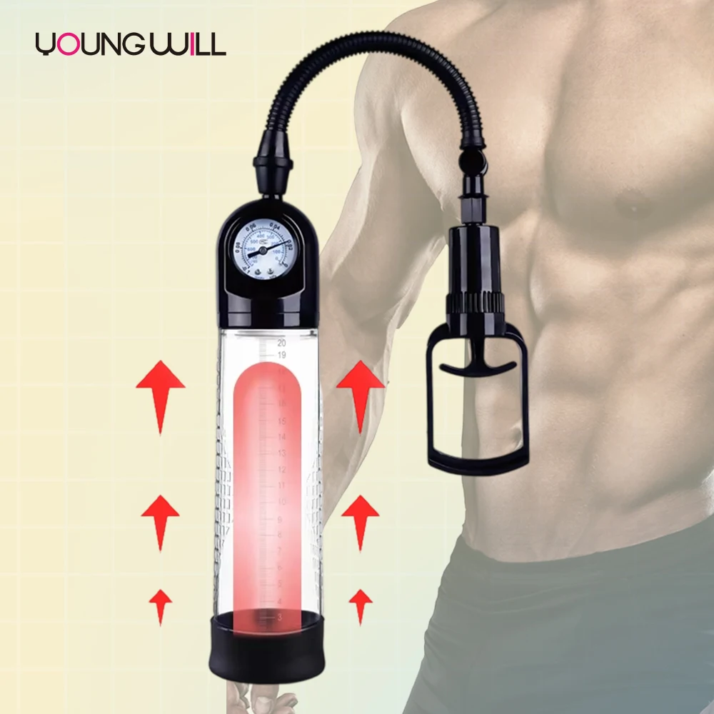 Electric Penis Pump for Men Device with Pressure Gauge for Enlargement Adult Sex Toys Men Pumping Device Vacuum Pump Electric Penis Pump for Men Device with Pressure Gauge for Enlargement Adult Sex Toys Men Pumping Device Vacuum Pump