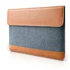 Ultra Slim Sleeve Case Felt & PU Leather Laptop Envelope Sleeve Bag For MacBook Pro 13 Inch