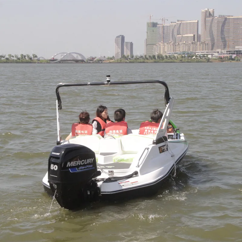 16ft 4.8m length fiberglass jet speed rowing boats for sale 