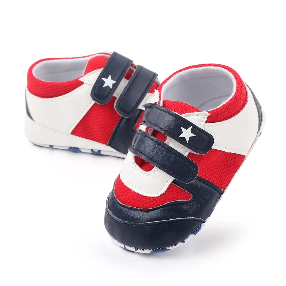 New patchwork design baby shoes boy kids casual sport shoes soft sole  infant  toddler shoes details