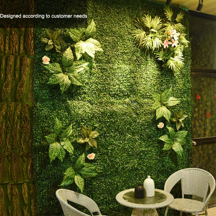 Vertical Garden Wall Hanging Artificial Plants Artificial Grass Green