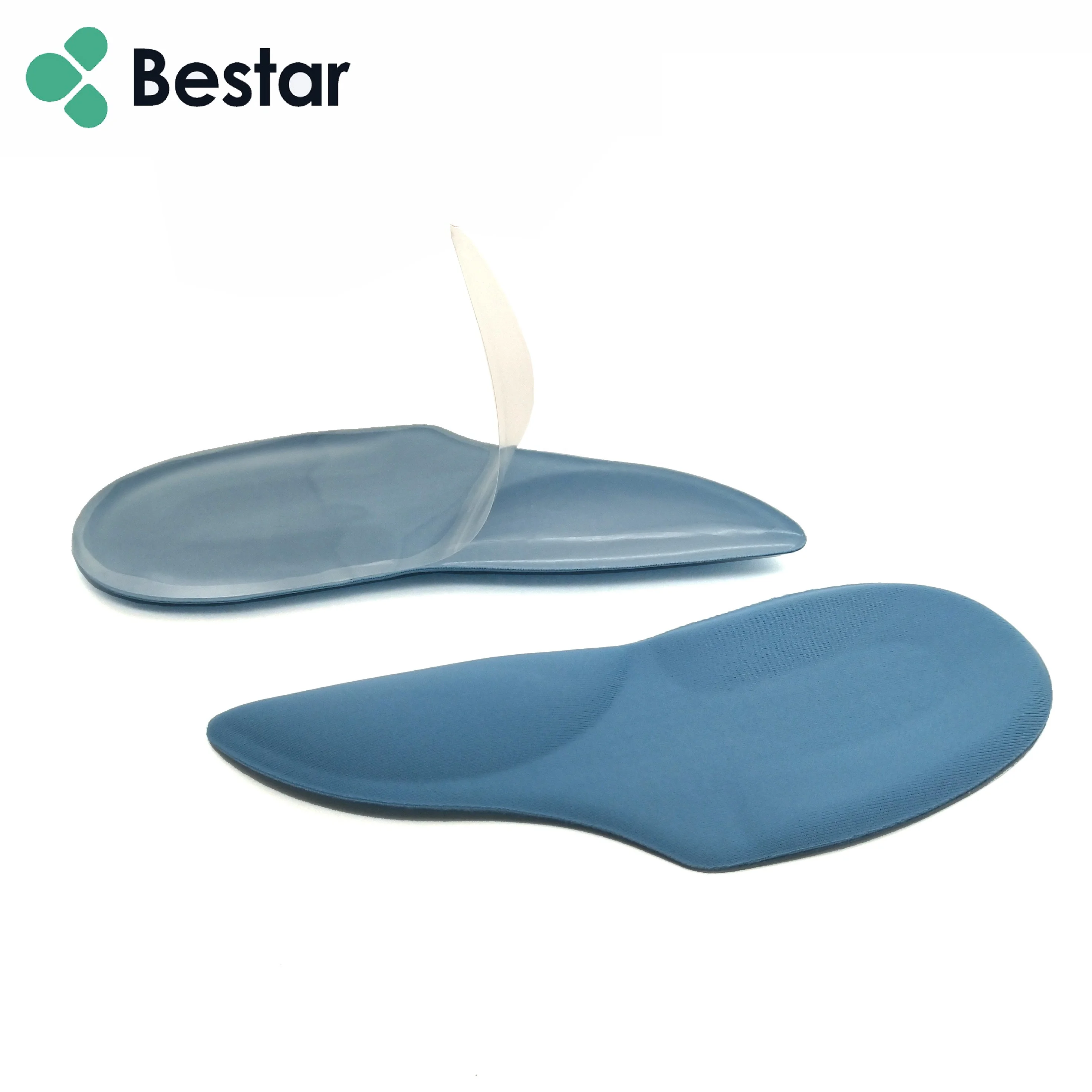 Selfadhesive Cooling Pu Gel Heel Pad Arch Support Pad Half Insole