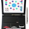 Zippered Portfolio with Premium Pen, Padfolio Binder, Interview Resume Document Organizer with Internal Holders