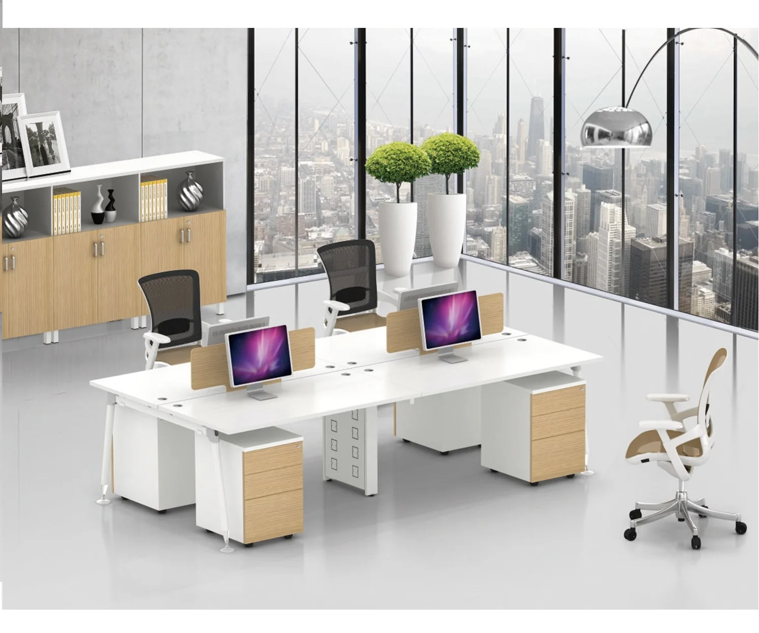 Environmental Mfc Melamine Office Desk Modular Office Furniture - Buy ...