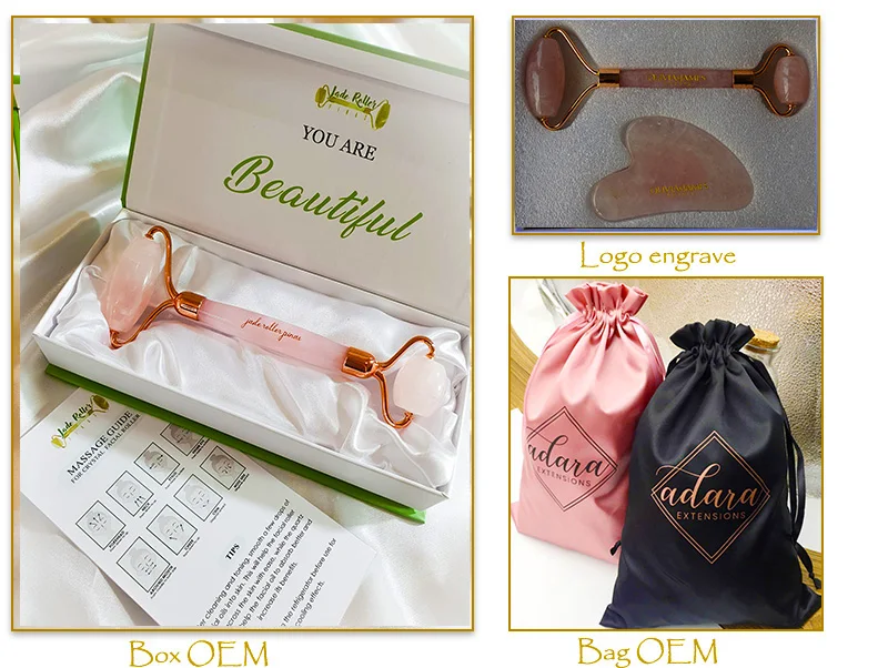 Amazon Hot Sell Facial Jade Roller Massager Set