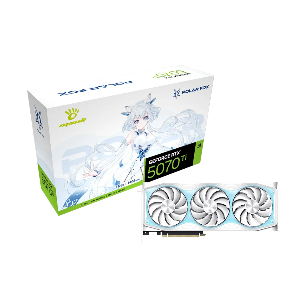 Manli Polar Fox GeForce RTX 5070 Ti OC 16GB GDDR7 Graphics Card