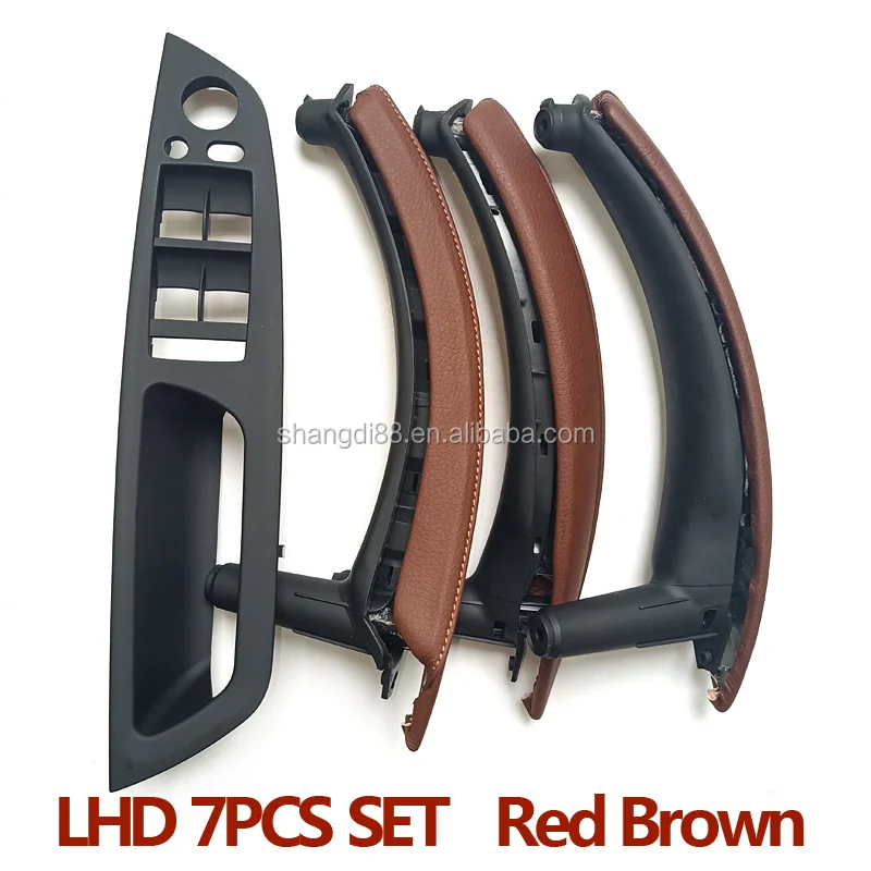 Lhd Beige Black Left Right Interior Door Handle With Leather Handle