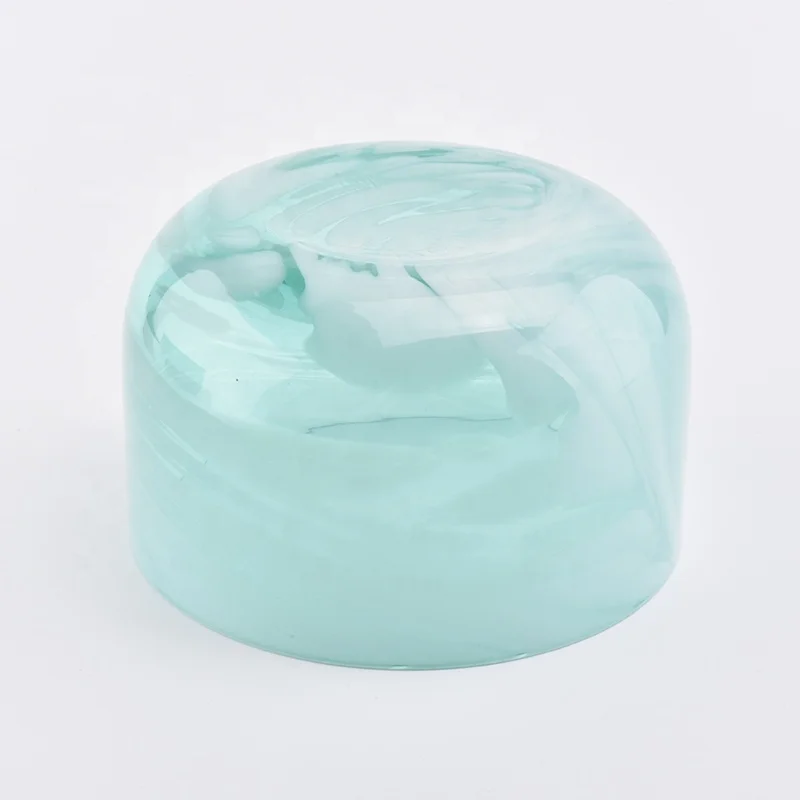 Marble Pattern Glass Candle Bowl Jars For Candle Making