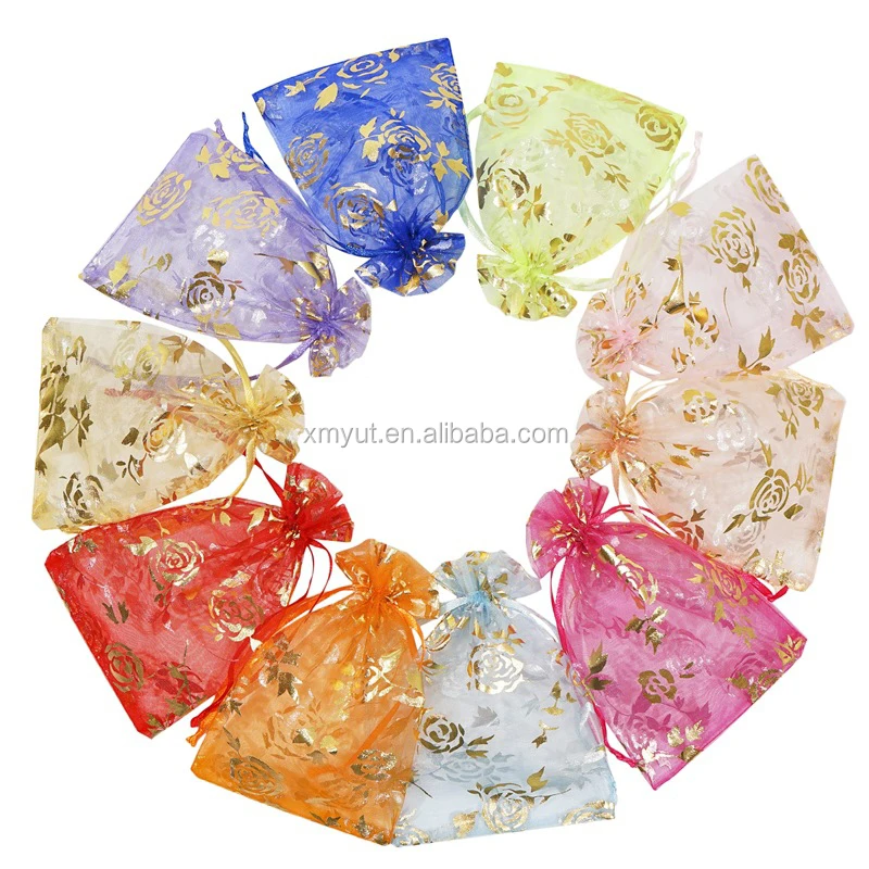 Customizable Logo Organza Jewelry Pouch Recyclable Organza Bag for Gifts and Accessories