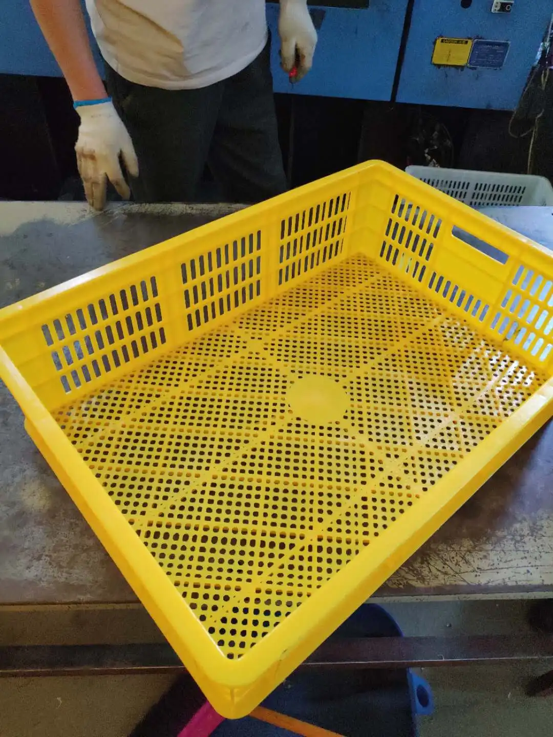 Plastic Crates Tray / Cage For Poultry Processing Plant Freeze Plate