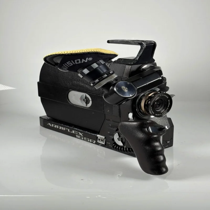 Arriflex 16SR3 with video tap, PL-mount lens, and onboard monitor
