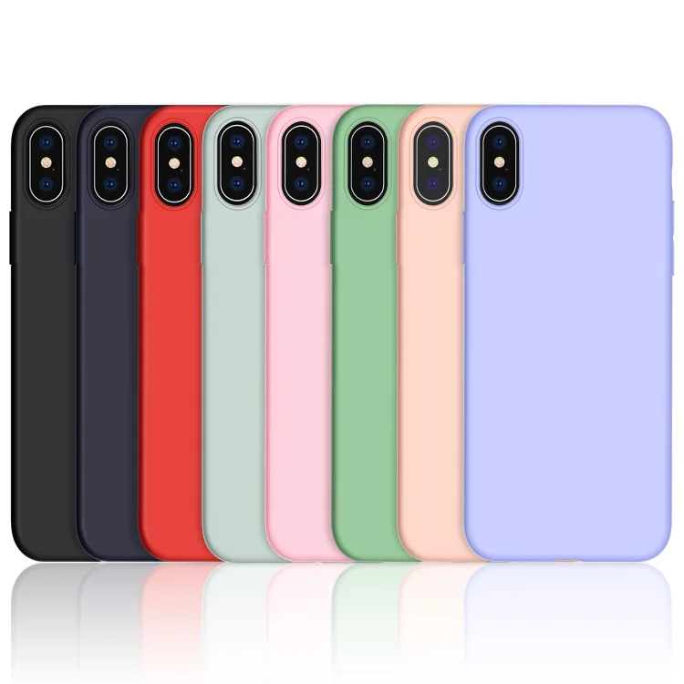 

Whole Price For iPhone X Ultra Thin Liquid ilicone Case,20 Pieces, Black,red ,pink and dark blue