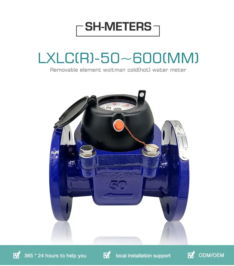 Cast Iron Flange End Compound Woltman Type  Water Meter