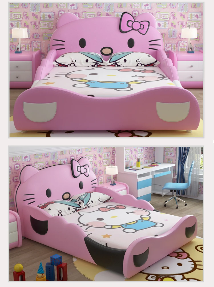 Hot Sale High Performance Kids Hello Kitty Bed Furniture Cute Double ...