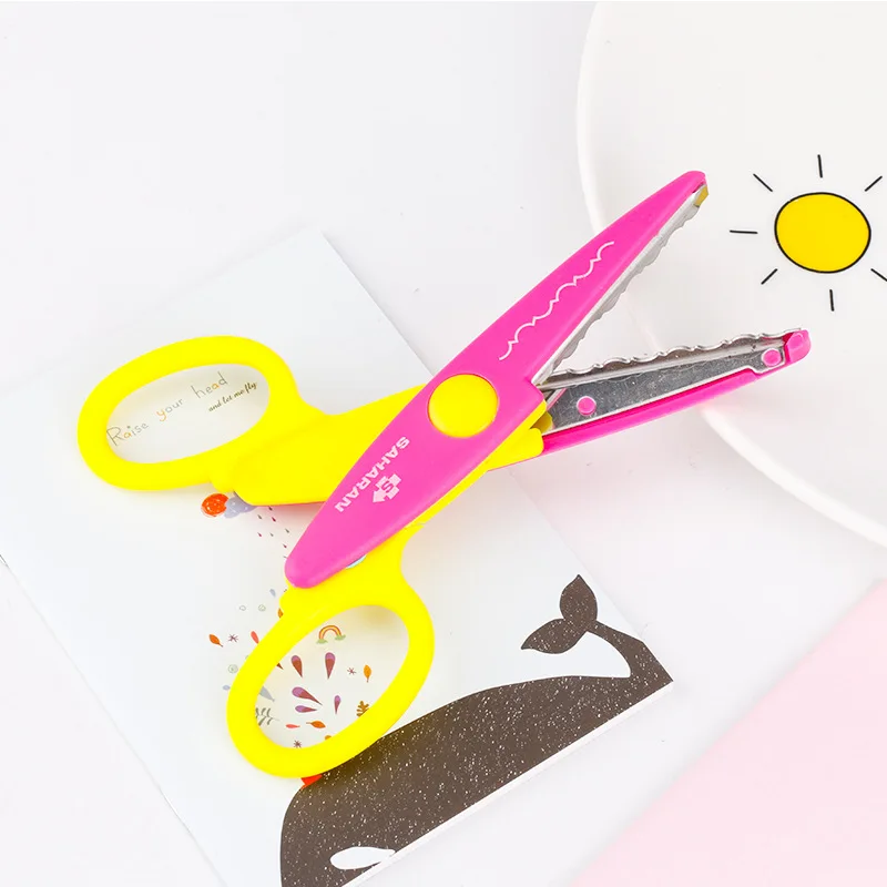 Children Scissors, Decorative Paper Edge Scissors, 12pcs Ergonomic