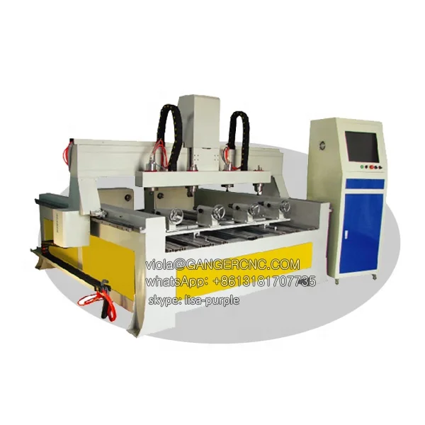 Cylinder Engraving Machine With Four 4 Spindles Cnc Router Machine Per