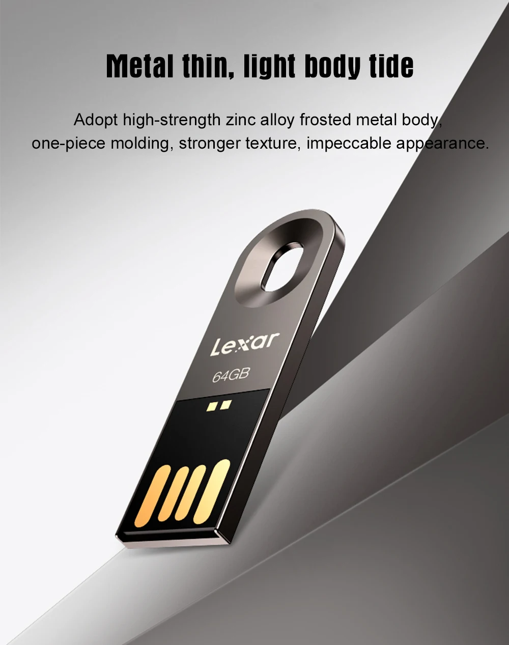 Lexar Metal Pendrive 64GB 32GB 16GB High Speed Flash Disk USB 2.0 Memory Stick Grey Mini Portable U Disk For Computer - ANKUX.COM